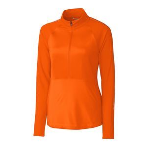 NWT Cutter & Buck Orange Burst Womens Pennant Sport Half-Zip
